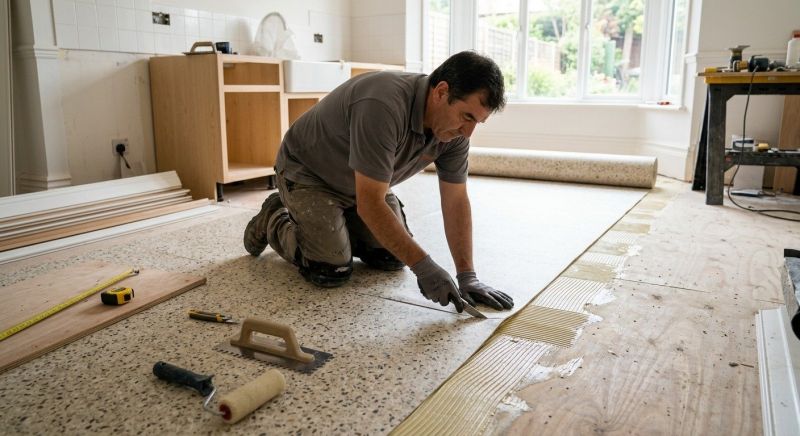 Linoleum Floor Installation in Belgium, WI