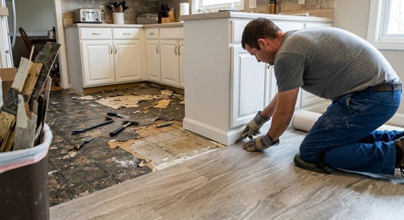 Linoleum Flooring Replacement in Ozaukee County, WI