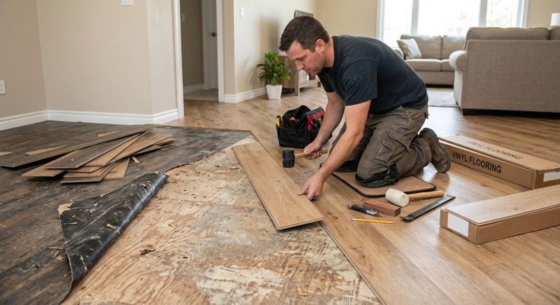 Vinyl Floor Replacement in Ozaukee County, WI